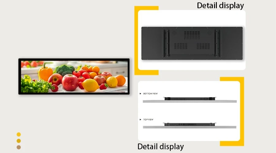 36.8 Inch LCD Bar Display Double Face Screen Manufacturer